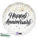 Metallic Anniversary Round Foil Balloon, 18 Inch