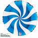 Blue Candy Swirl 18-Inch Round Foil Balloon
