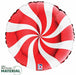 Red Candy Swirl 18-Inch Foil Balloon