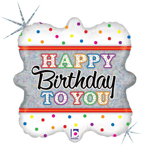Candle Birthday to You 18" Holographic Foil Balloon
