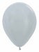 Metallic Silver 5-Inch Latex Balloons, 100 Count
