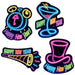 Neon Happy New Year Cutouts - 4 Pack