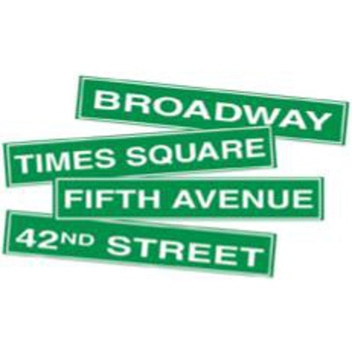 "Nyc Street Name Cutouts - 4 Pack"