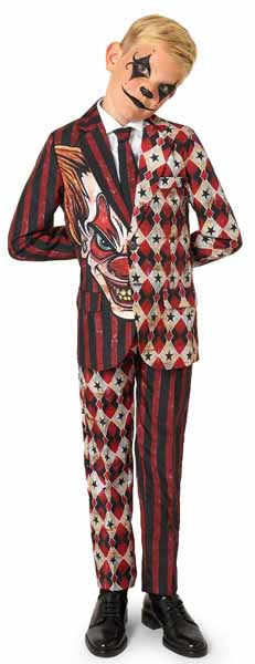 Suitmeister Boys' Scary Clown Red Costume Suit, Large