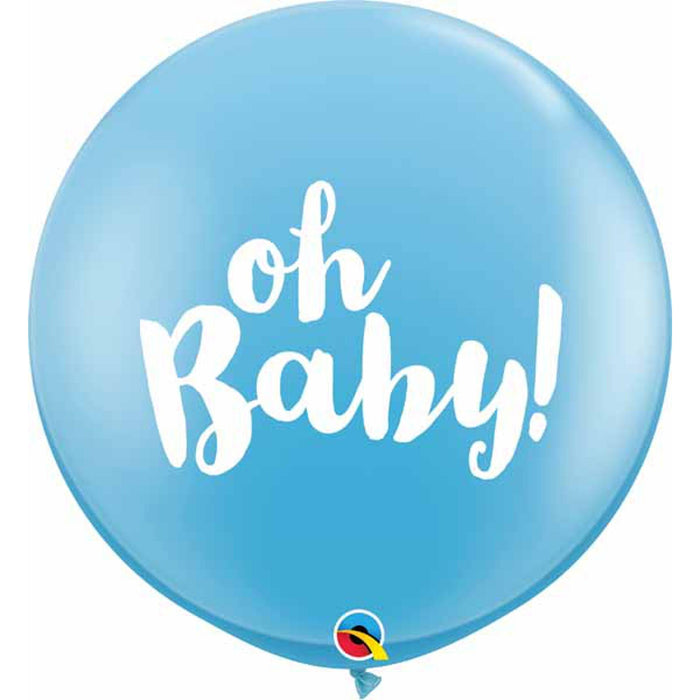 Oh Baby! 3' Pale Blue Balloons (2 Per Pack)