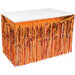 Orange Metallic Table Skirt - 30"X 14' 1Ply