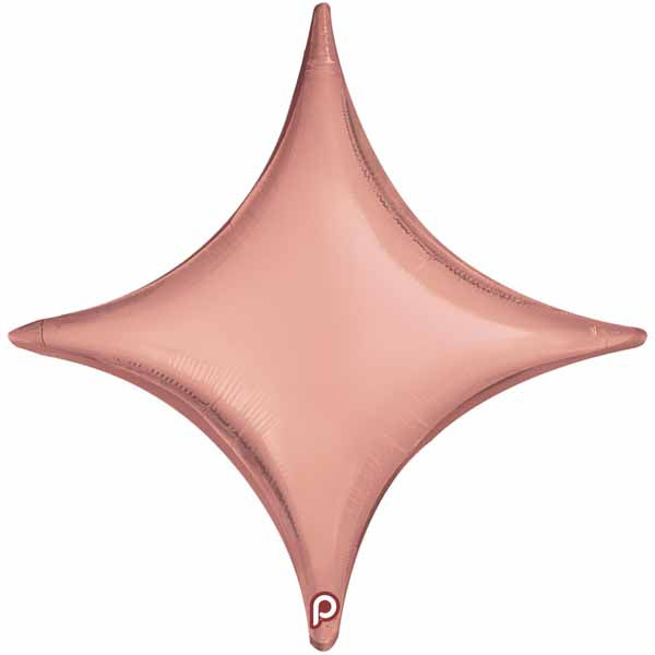 Prima Starpoint 30-Inch Rose Gold Foil Balloons, 5 Pack