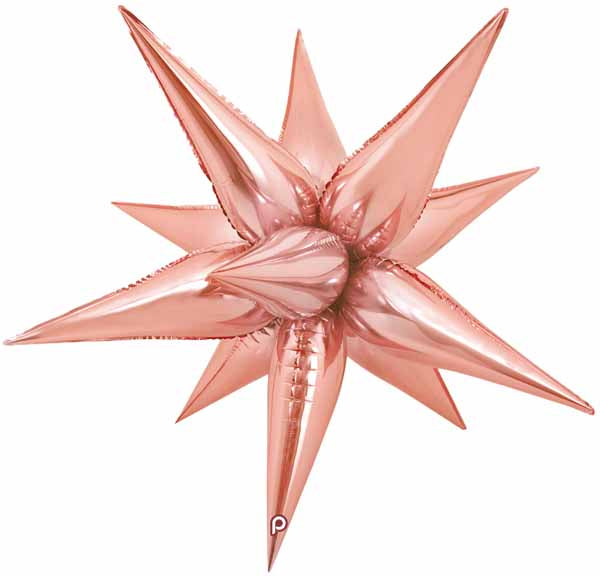 Prima Rose Gold 26-Inch Starburst Foil Balloon