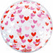 Prima Confetti Heart Sphere Balloon, 20 Inch