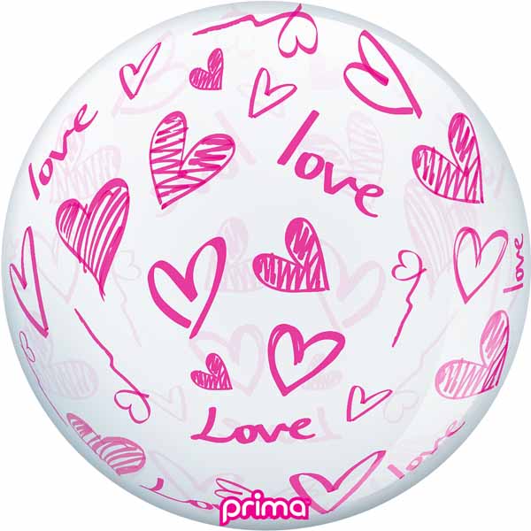 Prima Graffiti Love 20-Inch Sphere Balloon