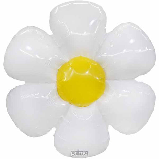Prima White Daisy 24-Inch Air-Fill Foil Balloon