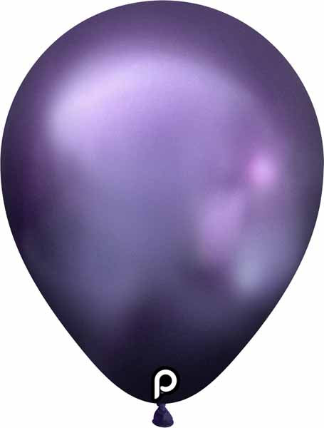 Prima Glam Purple 5-Inch Round Latex Balloons, 100 Count