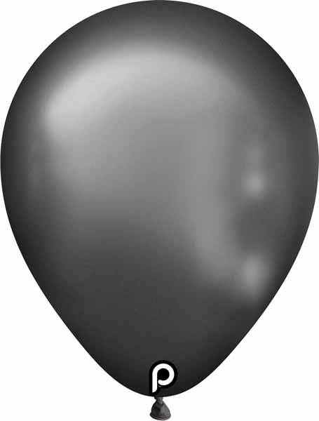 Prima Glam Charcoal 18-Inch Round Latex Balloons, 25 Count