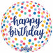 Prima Colorful Confetti Birthday Foil Balloon, 18 Inch