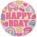 Prima Girl Patches 18 Inch Round Birthday Foil Balloon