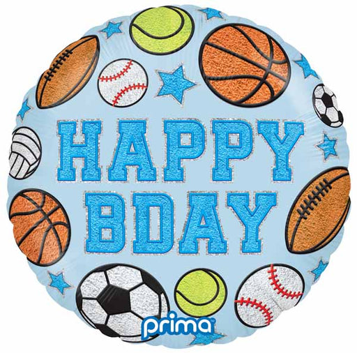Prima Boy Patches 18" Round Birthday Foil Balloon