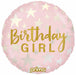 Prima Girl Stars 18-Inch Round Birthday Foil Balloon