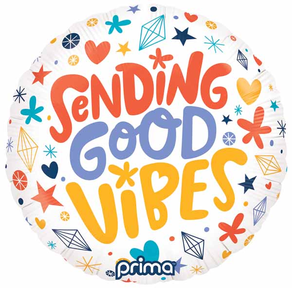 Prima Sending Good Vibes 18-Inch Round Foil Balloon