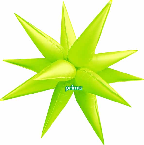 Prima 26" Electric Yellow Starburst Foil Balloon
