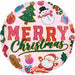 Prima Christmas Patches 18-Inch Foil Balloon