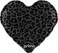 Prima Leopard Print Heart Foil Balloon, 18 Inch
