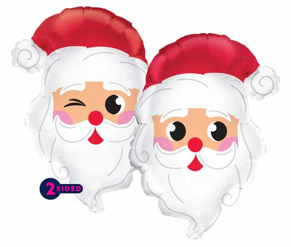 Prima 22-Inch Light Skin Santa Shaped Foil Balloon