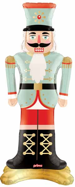 Prima 48-Inch Standing Nutcracker Foil Balloon