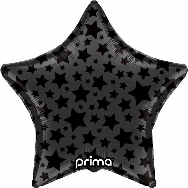 PRIMA BLACK STARS 18" FOIL 1/PKG