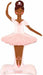 49" Prima Ballerina Foil Balloon, Dark Skin Tone