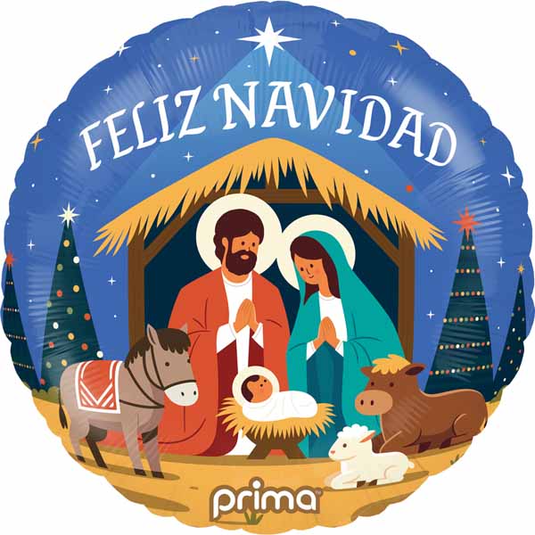 Prima Feliz Navidad 18 Inch Foil Balloon