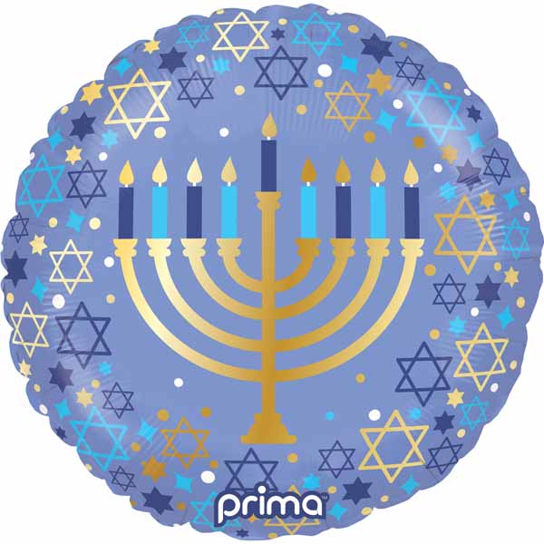 Prima Hanukkah Menorah 18-Inch Foil Balloon