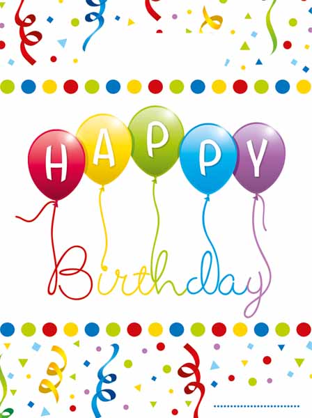 Happy Birthday Streamers Plastic Party Bags, 6 Pack