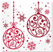 Red Christmas Ornament 3-Ply Luncheon Napkins, 20 Count