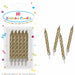 Gold Spiral Birthday Candles with Holders, 10 Pack