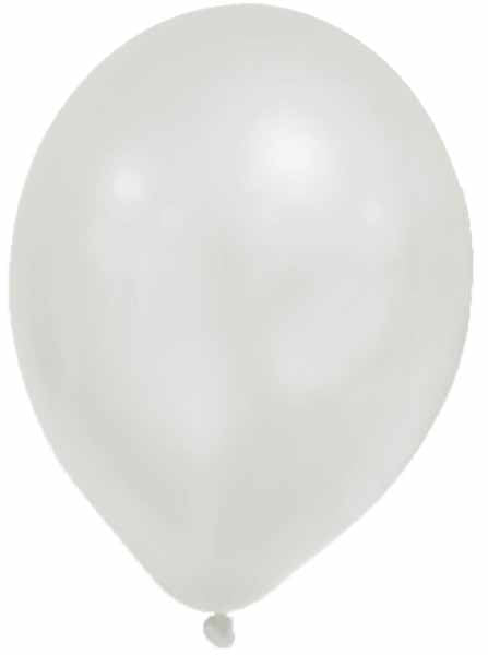 White Pastel Latex Balloons, 8 Pack