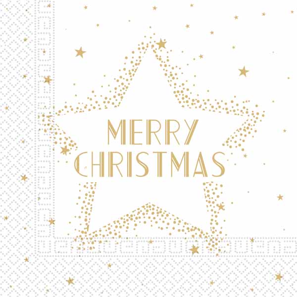 Merry Christmas 3-Ply Luncheon Napkins, 20 Count