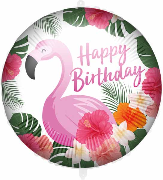 Flamingo Birthday Foil Balloon, 18 Inch