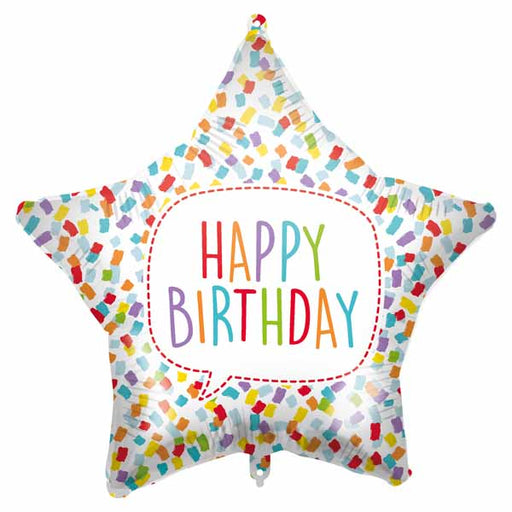 Happy Birthday Bright Stars 18-Inch Foil Balloon