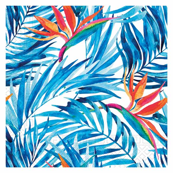 Tropic Flowers 3-Ply Luncheon Napkins, 20 Pack