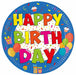 Kokliko Happy Birthday 9-Inch Paper Plates, 8 Count