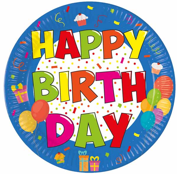 PAPER PLATES 7.6" 8/PK KOKLIKO HBDAY