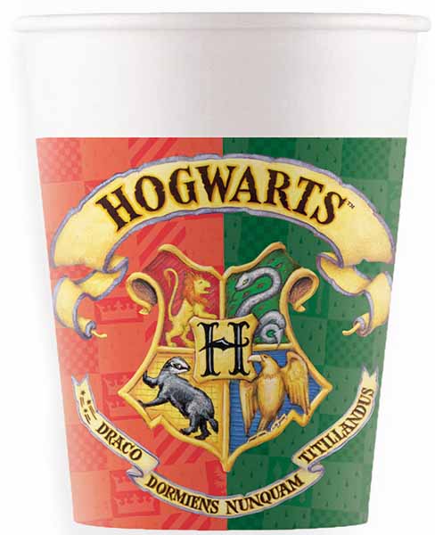 HARRY POTTER HOGWART PAPER CUPS 7OZ 8/PK