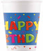 Kokliko Happy Birthday 7 oz Paper Cups, 8 Pack