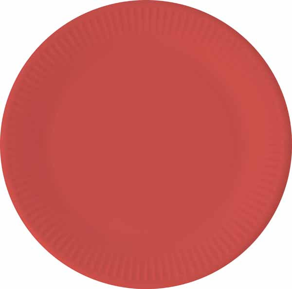 Solid Red 9-Inch Paper Plates, 8 Pack