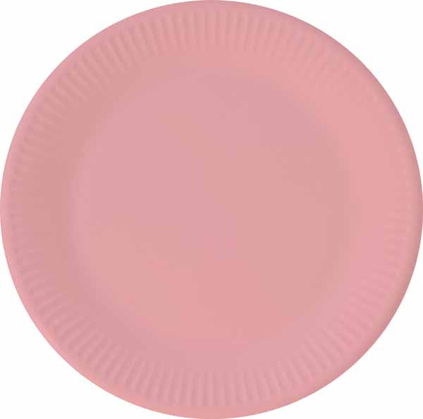 Solid Pink 9-Inch Paper Plates, 8-Pack