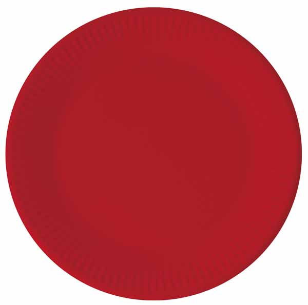 Solid Red 7.6-Inch Paper Plates, 8 Pack