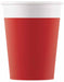 Solid Red 7 oz Paper Cups, 8 Pack