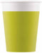 PAPER CUPS 7 OZ 8/PK SOLID LIME GREEN
