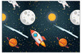 Rocket Space Plastic Tablecover, 47 x 70 Inches