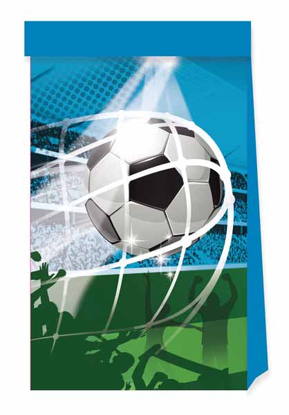 Soccer Fans Paper Party Bags, 4 Pack